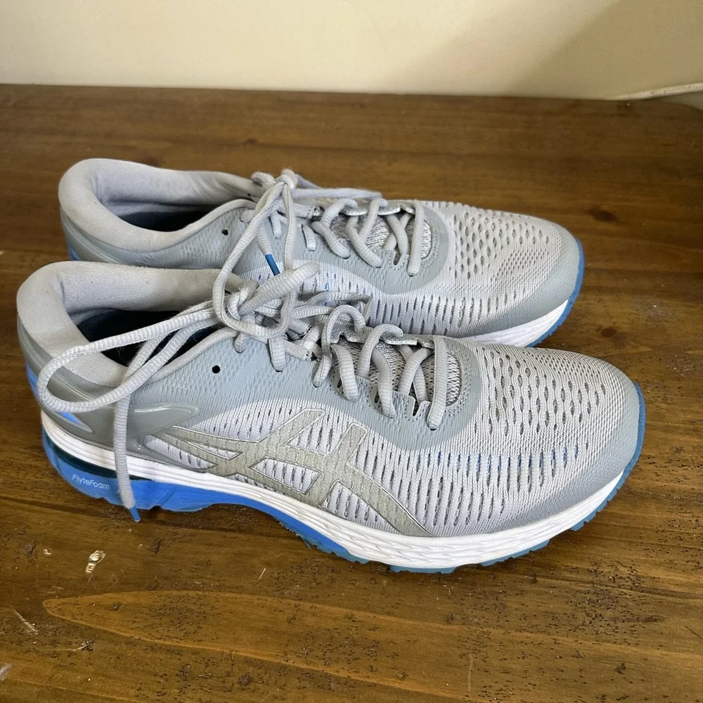 Asics WomensGel Kayano 25 Gray Flyte Foam Athletic Running Shoes Size US 10